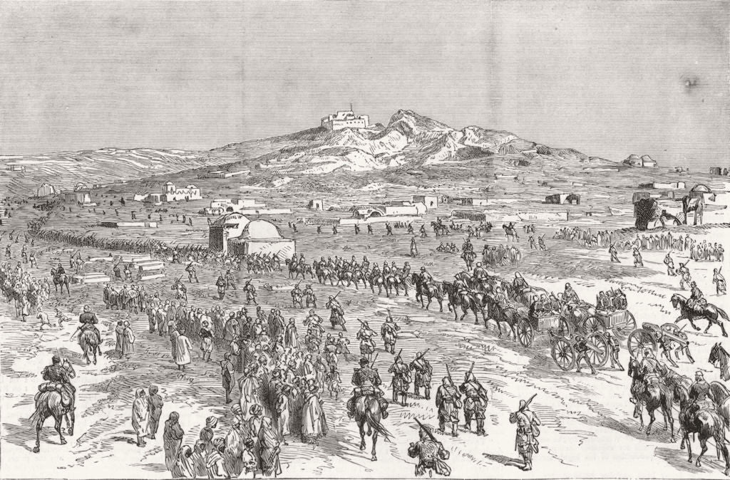 TUNIS. French occupation. Ft Sidi Bil Hassan, commanding, troops Oct 12 1881